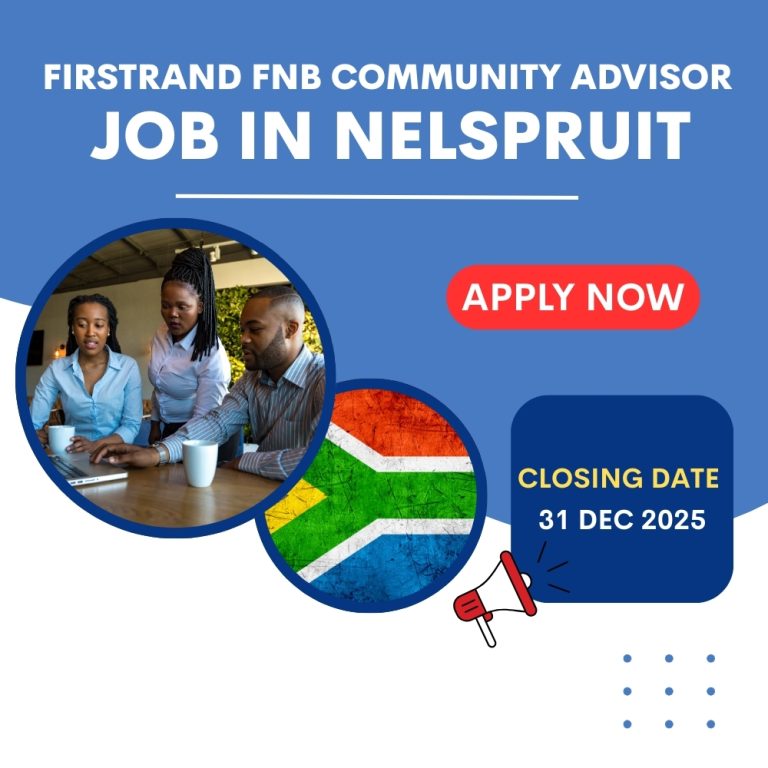 FirstRand FNB Community Advisor Job in Nelspruit