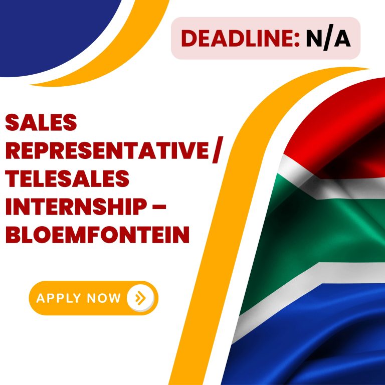 Sales Representative / Telesales Internship – Bloemfontein
